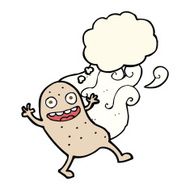 cartoon potato with thought bubble N7