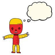 cartoon robot with thought bubble N118