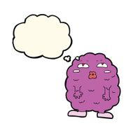 funny cartoon monster with thought bubble N20