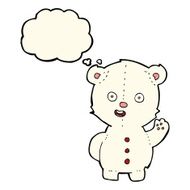 cute cartoon polar bear with thought bubble N46