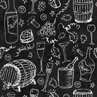 Wine sketch and vintage illustration N3