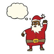 cartoon santa claus with thought bubble N141