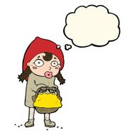 little red riding hood cartoon with thought bubble N7
