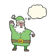 cartoon santa claus with thought bubble N142