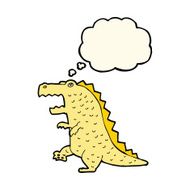 cartoon dinosaur with thought bubble N31