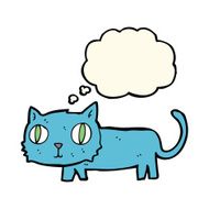 cartoon cat with thought bubble N26