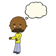 cartoon man with mustache thought bubble N67