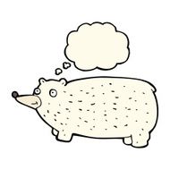 funny cartoon bear with thought bubble N22