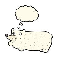 funny cartoon bear with thought bubble N23