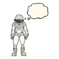 cartoon astronaut with thought bubble N87