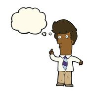 cartoon man with question thought bubble N6