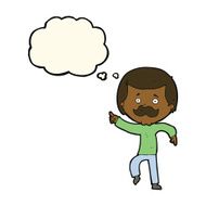 cartoon dancing dad with thought bubble N6