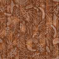 Floral pattern on wooden seamless background
