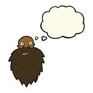 cartoon bearded man with thought bubble N36