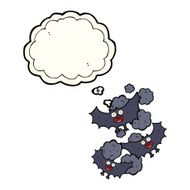 cartoon bats with thought bubble N4