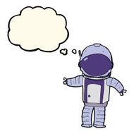 cartoon astronaut with thought bubble N88