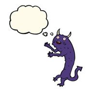 cartoon devil with thought bubble N7