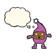 cartoon funny creature with thought bubble N23