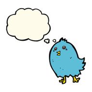 cartoon bluebird with thought bubble N9