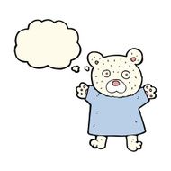 cartoon cute polar bear with thought bubble N52