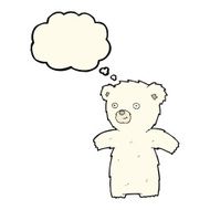 cute cartoon polar bear with thought bubble N51
