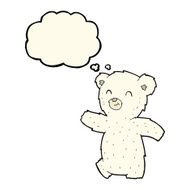 cute cartoon polar bear with thought bubble N52