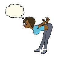 cartoon sexy woman with thought bubble N12