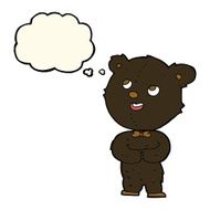 cartoon cute teddy bear with thought bubble N14