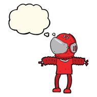 cartoon astronaut with thought bubble N90
