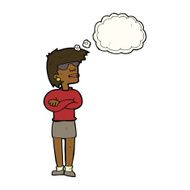 Cartoon Annoyed Woman With Thought Bubble N142