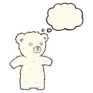 cute cartoon polar bear with thought bubble N55