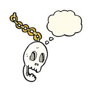 cartoon chain with thought bubble N4