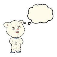 cartoon cute teddy bear with thought bubble N15