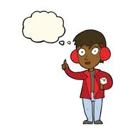 cartoon air force woman with thought bubble N5