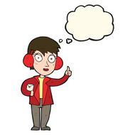 cartoon air force woman with thought bubble N6