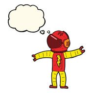 cartoon astronaut with thought bubble N93
