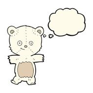 cute cartoon polar bear with thought bubble N56