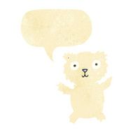 cartoon polar bear with speech bubble