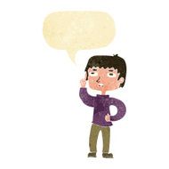 cartoon boy with question speech bubble