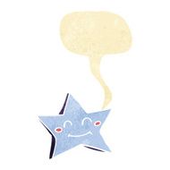 cartoon happy star character with speech bubble N2