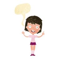 cartoon woman pointing with speech bubble N2