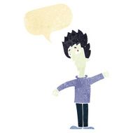 cartoon vampire man with speech bubble N2