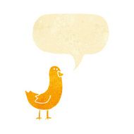 cartoon bird with speech bubble N2
