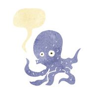 cartoon octopus with speech bubble