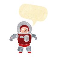 cartoon space man with speech bubble