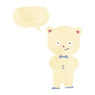 cartoon cute little bear with speech bubble