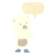 cartoon cute little bear with speech bubble N2