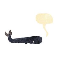 cartoon whale with speech bubble