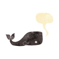 cartoon whale with speech bubble N2