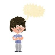 cartoon happy man with speech bubble N2